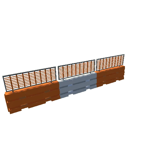 Plastic Linked Barrier w_fence